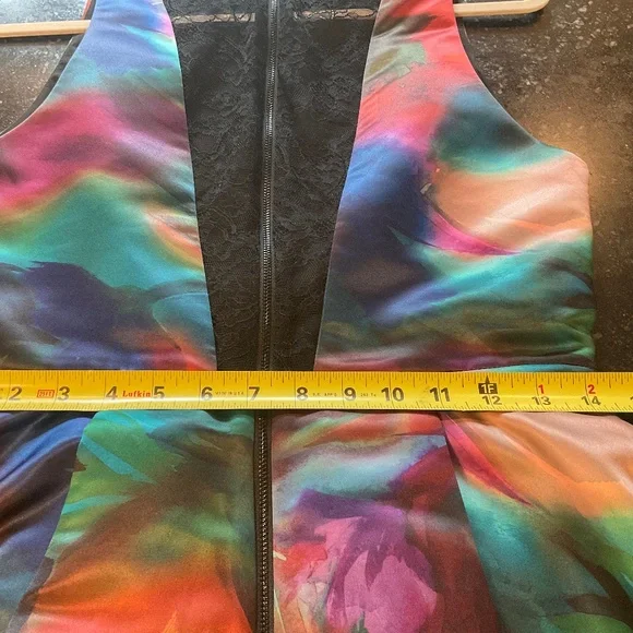 Alice & Olivia A-line Watercolor Dress Size 8 - Picture 4 of 6